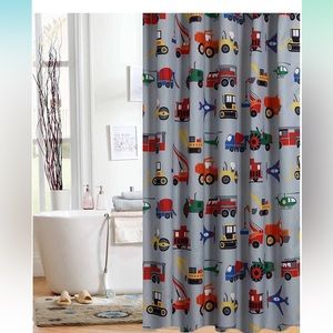 🚚🛁 transportation vehicles shower curtain 🛁🚚